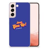 Samsung Galaxy S22 | Siliconen hoesje | met naam Never Give Up