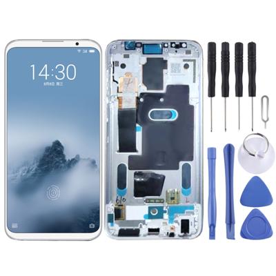 LCD-scherm en digitizer volledige montage met frame voor Meizu 16/16th/M882H/M882Q (wit)