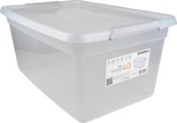 DONAU Home opbergdoos, 40 liter, transparant