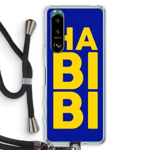 Habibi Blue: Sony Xperia 5 III Transparant Hoesje met koord