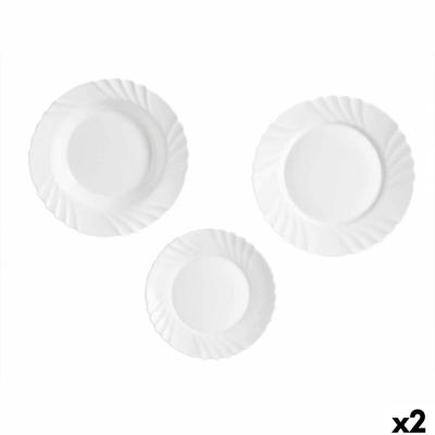 Serviesset Vivalto F-LBP100-80-90 Wit Opaal glas (2 Stuks)