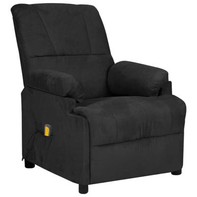 Massagestoel microvezelstof zwart