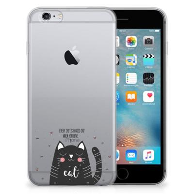 Apple iPhone 6 | 6s Telefoonhoesje met Naam Cat Good Day Apple iPhone 6 | 6s Telefoonhoesje met Naam Cat Good Day