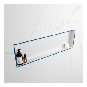 Wandnis Solid Surface Easy | In- en opbouw | 30x90x8 cm | 1 vak | Jeans/Talc