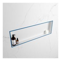 Wandnis Solid Surface Easy | In- en opbouw | 30x90x8 cm | 1 vak | Jeans/Talc