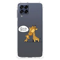 Samsung Galaxy M53 Stevig Bumper Hoesje Giraffe - thumbnail