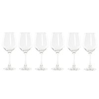 6x Stuks witte wijn glazen 320 ml van glas