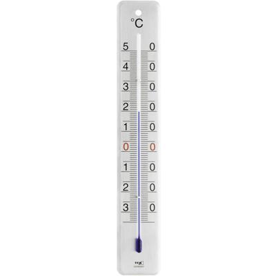 Ubbink Binnen/buiten thermometer - geborsteld RVS - 4,5 x 28 cm