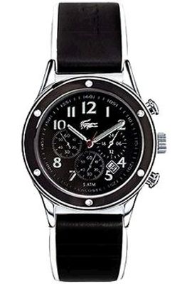 Lacoste horlogeband LC-11-3-14-0039 / 2000337 Leder Zwart 20mm