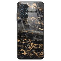 Samsung Galaxy A32 4G glazen hardcase - Marmer grijs brons