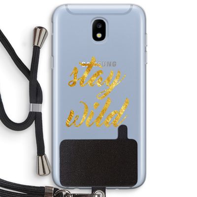 Stay wild: Samsung Galaxy J5 (2017) Transparant Hoesje met koord