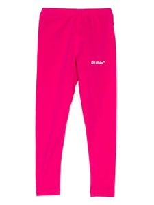 Off-White Kids legging à rayures Diag - Rose