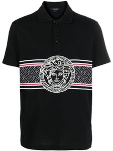 Versace polo à logo Medusa - Noir