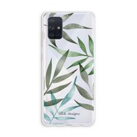 Tropical watercolor leaves: Galaxy A71 Transparant Hoesje