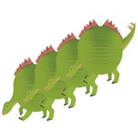 4x stuks dinosaurus bol lampion 25 cm