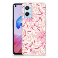 OPPO A96 | OPPO A76 TPU Case Pink Flowers - thumbnail