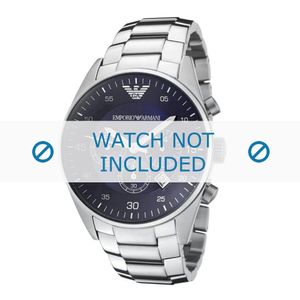 Armani horlogeband AR5860 Roestvrij staal (RVS) Zilver 23mm