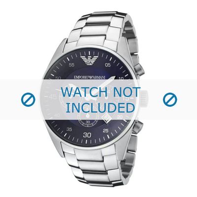 Armani horlogeband AR5860 Roestvrij staal (RVS) Zilver 23mm