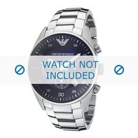 Armani horlogeband AR5860 Roestvrij staal (RVS) Zilver 23mm