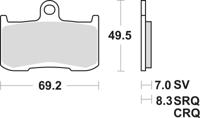 TRW Brake pad mcb 737 crq hyper carbon racing