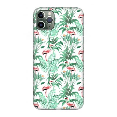 Flamingo bladeren: Volledig geprint iPhone 11 Pro Max Hoesje