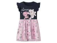 Kinder jurk met tule rok (Donkerblauw/roze, 98/104)
