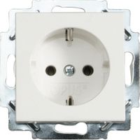 Opus 55 geaarde contactdoos met steekklemmen polarwit