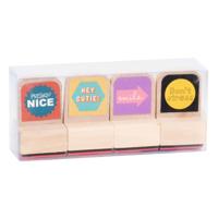 Stempel Hout Design, 4st.