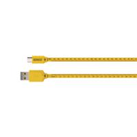 Schwaiger USB-kabel USB 2.0 USB-A stekker, USB-micro-B stekker 1.20 m Zwart, Geel Met metermarkering WKM10511