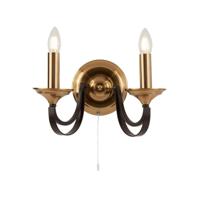 Searchlight Klassieke wandlamp Belfry Brons met goud 1842-2BZ