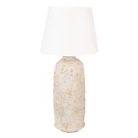 Clayre & Eef Tafellamp Ø 35x74 cm Beige Terracotta Bureaulamp