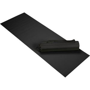 Zwarte yoga/fitness mat 60 x 170 cm