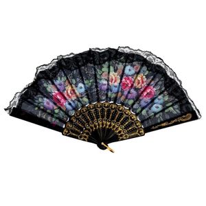 Spaanse handwaaier Marbella - multi colour - kunststof/polyester - 23 cm