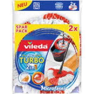 Vileda Turbo Easy Wring & Clean mop reservekop set van 2 stuks