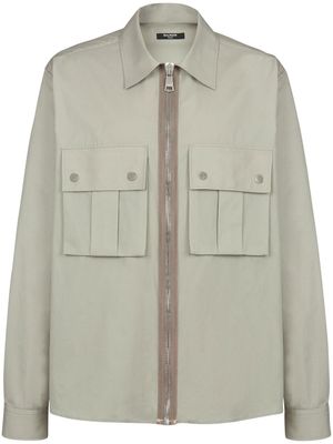 Balmain chemise zippée à poches à rabat - Tons neutres