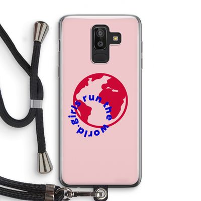 Run The World: Samsung Galaxy J8 (2018) Transparant Hoesje met koord