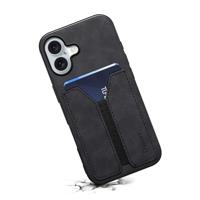 Denior iPhone 17 hoesje - Backcover met kaarthouder - Zwart