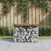 Tuinbank schanskorfontwerp 63x44x42 cm gempregneerd grenenhout - thumbnail