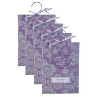 Geurzakjes Lavendel geur - 4x - met ophanghaak - geurkaartjes/luchtverfrisser
