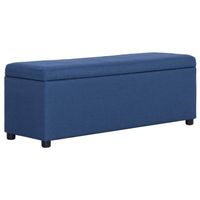 vidaXL Bankje met opbergvak 116 cm polyester blauw