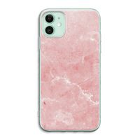 Roze marmer: iPhone 11 Transparant Hoesje