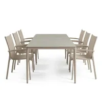 Tierra Outdoor diningset elegant 220 foxx champagne
