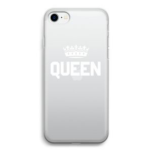 Queen zwart: iPhone SE 2020 Transparant Hoesje