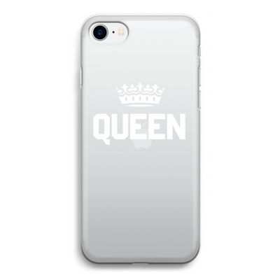 Queen zwart: iPhone SE 2020 Transparant Hoesje