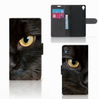 Sony Xperia Z3 Telefoonhoesje met Pasjes Zwarte Kat