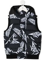 Givenchy Kids gilet à imprimé graphique - Noir