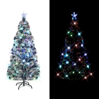 vidaXL Kunstkerstboom met standaard/LED 150 cm glasvezel vidaXL Kunstkerstboom met standaard/LED 150 cm glasvezel