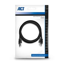 ACT AC3043 USB-kabel 3 m USB 2.0 USB A Zwart - thumbnail