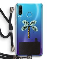 Palmboom: Huawei P30 Lite Transparant Hoesje met koord