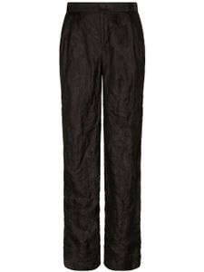 Dolce & Gabbana pantalon droit à patch logo - Noir